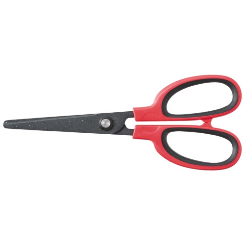 TANOSEE フッ素刃はさみ 刃先先丸 刃渡り65mm レッド 1本（ご注文単位1本）【直送品】
