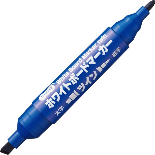 TANOSEE ホワイトボードマーカー ツイン 青 10本/セット(ご注文単位1セット)【直送品】