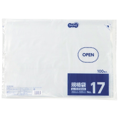 TANOSEE 規格袋 17号 0.03×360×500mm 1000枚/箱(ご注文単位1箱)【直送品】