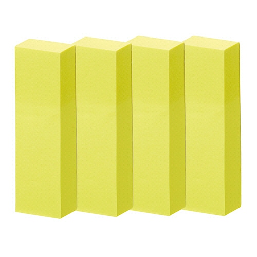 TANOSEE 強粘着ふせん 50×15mm ビビッドカラー･イエロー 60冊/箱（ご注文単位1箱）【直送品】