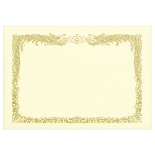 TANOSEE 賞状用紙 クリーム A3 タテ書用 10枚/冊(ご注文単位1冊)【直送品】