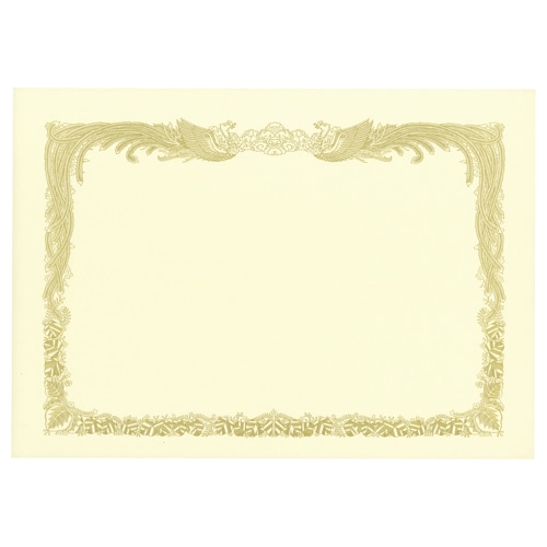 TANOSEE 賞状用紙 クリーム B4 タテ書用 10枚/冊(ご注文単位1冊)【直送品】
