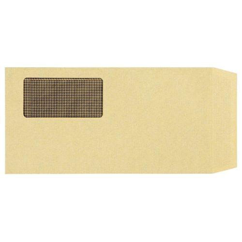 TANOSEE 窓付封筒 裏地紋付 長3 テープのり付 70g/㎡ クラフト(窓:フィルム) 業務用パック 1000枚/箱(ご注文単位1箱)【直送品】