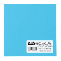 TANOSEE 単色おりがみ そら 100枚/袋(ご注文単位1袋)【直送品】