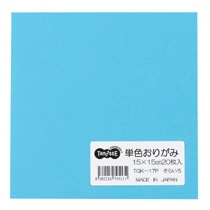 TANOSEE 単色おりがみ そら 20枚/袋(ご注文単位1袋)【直送品】