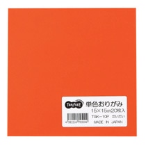 TANOSEE 単色おりがみ だいだい 20枚/袋(ご注文単位1袋)【直送品】