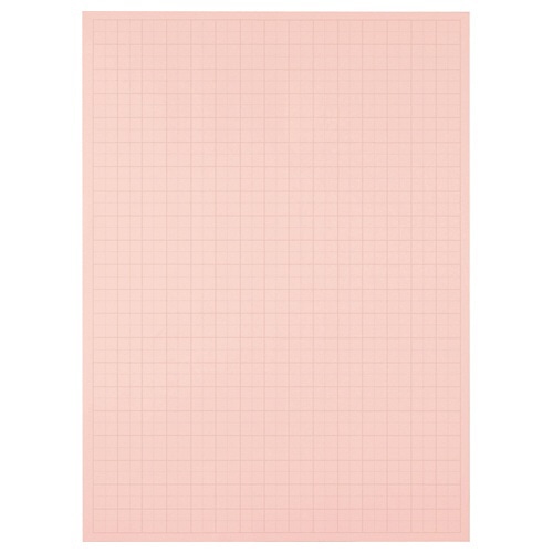 TANOSEE 模造紙(プルタイプ) 本体 788×1085mm 50mm方眼 ピンク 20枚/箱(ご注文単位1箱)【直送品】