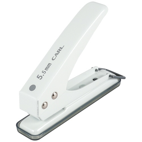 カール事務器 1穴パンチ 穴径5.5mm ホワイト SD-155-W 1台(ご注文単位1台)【直送品】
