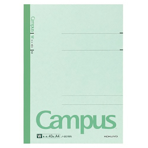 コクヨ キャンパスノート(特殊罫) A4 無地 40枚 ノ-201WN 1冊(ご注文単位1冊)【直送品】