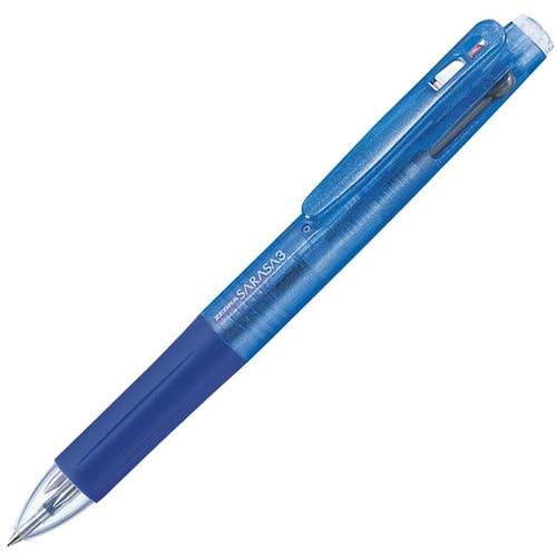 ゼブラ 3色ジェルボールペン サラサ3 0.5mm (軸色:青) J3J2-BL 1本(ご注文単位1本)【直送品】