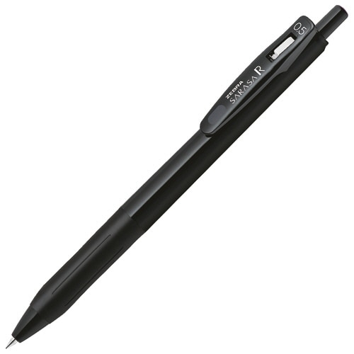 ゼブラ ジェルボールペン サラサR 0.5mm 黒 (軸色：黒) JJ29-R1-BK1 1本（ご注文単位1本）【直送品】