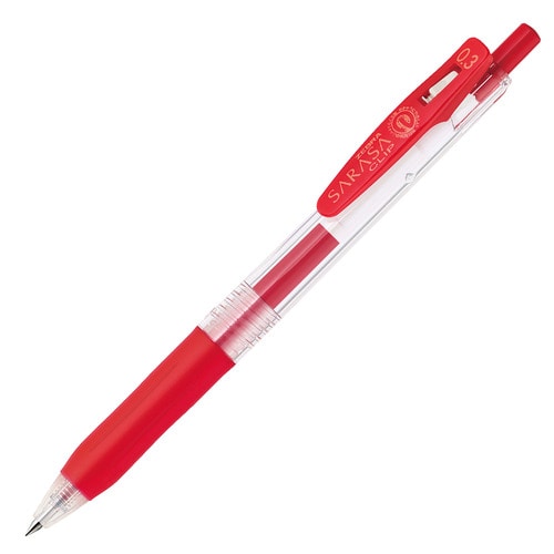 ゼブラ ジェルボールペン サラサクリップ 0.3mm 赤 JJH15-R 1本（ご注文単位1本）【直送品】