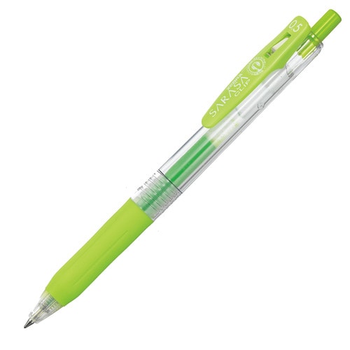 ゼブラ ジェルボールペン サラサクリップ 0.5mm ライトグリーン JJ15-LG 1本（ご注文単位1本）【直送品】