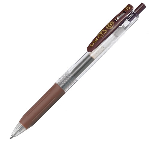 ゼブラ ジェルボールペン サラサクリップ 0.7mm 茶 JJB15-E 1本（ご注文単位1本）【直送品】