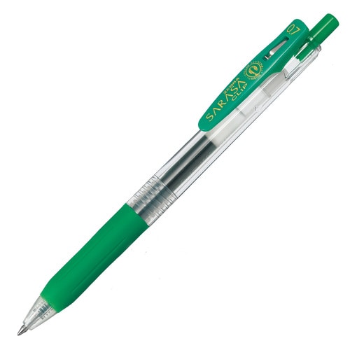 ゼブラ ジェルボールペン サラサクリップ 0.7mm 緑 JJB15-G 1本（ご注文単位1本）【直送品】
