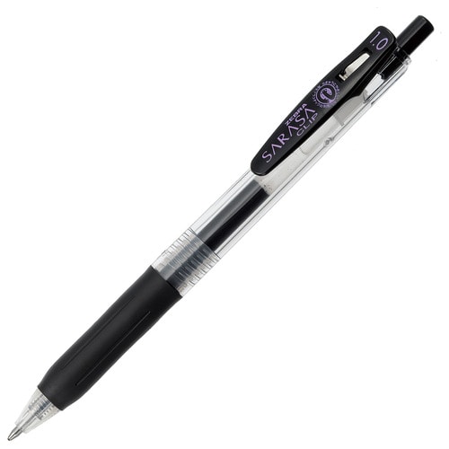 ゼブラ ジェルボールペン サラサクリップ 1.0mm 黒 JJE15-BK 1本（ご注文単位1本）【直送品】