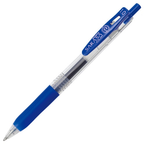 ゼブラ ジェルボールペン サラサクリップ 1.0mm 青 JJE15-BL 1本（ご注文単位1本）【直送品】