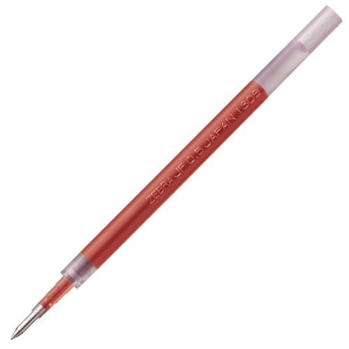 ゼブラ ジェルボールペン替芯 JF-0.5芯 赤 サラサ用 RJF5-R 10本/箱（ご注文単位1箱）【直送品】