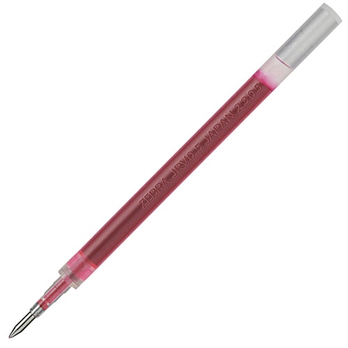 ゼブラ ジェルボールペン替芯 JRV-0.5芯 赤 P-RJRV5-R 10本/セット（ご注文単位1セット）【直送品】
