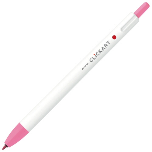 ゼブラ ノック式水性カラーペン クリッカート ピンク WYSS22-P 1本(ご注文単位1本)【直送品】