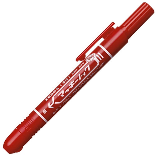 ゼブラ 油性マーカー マッキーノック 細字 赤 P-YYSS6-R 1本(ご注文単位1本)【直送品】