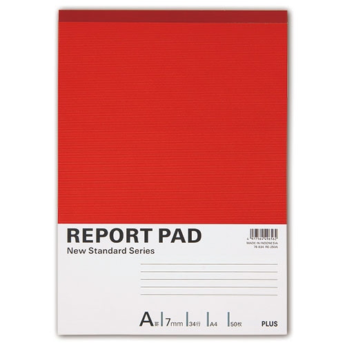 プラス レポートパッド A4 A罫 50枚 RE-250A 1冊(ご注文単位1冊)【直送品】