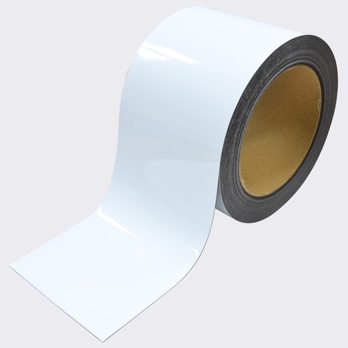 マグエックス マグネットロール 幅100mm×長さ10m×厚さ0.8mm 白ツヤ MSGR-08-100-10-W 1巻(ご注文単位1巻)【直送品】