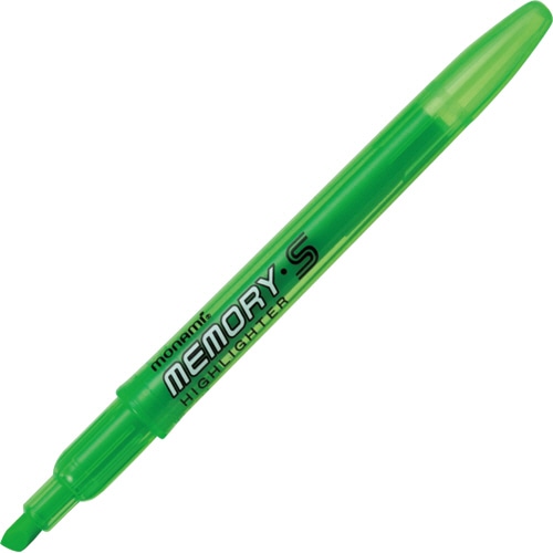 モナミ 蛍光ペン MEMORY・S HIGHLIGHTER 緑 18410 1本(ご注文単位1本)【直送品】