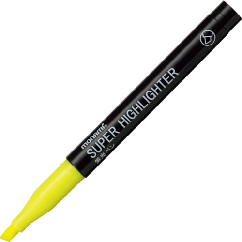 モナミ 蛍光ペン SUPER HIGHLIGHTER 黄 18401 1本(ご注文単位1本)【直送品】
