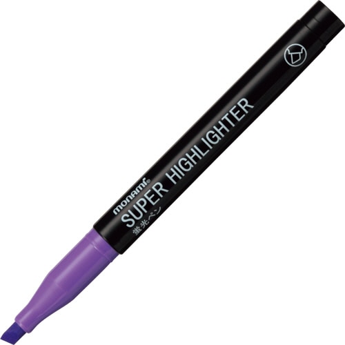 モナミ 蛍光ペン SUPER HIGHLIGHTER 紫 18406 1本(ご注文単位1本)【直送品】