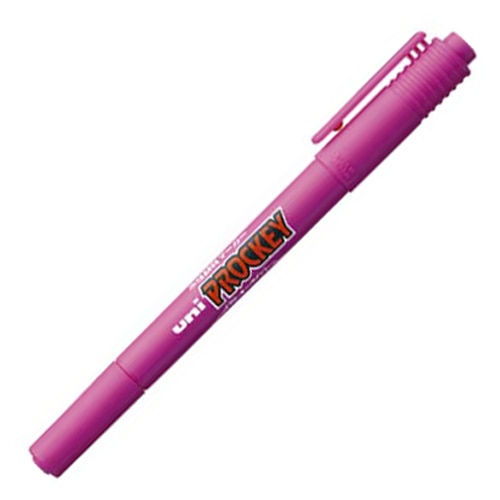 三菱鉛筆 水性マーカー プロッキー 細字丸芯+極細 赤紫 PM120T.11 1本(ご注文単位1本)【直送品】