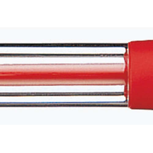 三菱鉛筆 油性ボールペン VERY楽ノック 細字 0.7mm 赤 SN10007.15 10本/セット(ご注文単位1セット)【直送品】