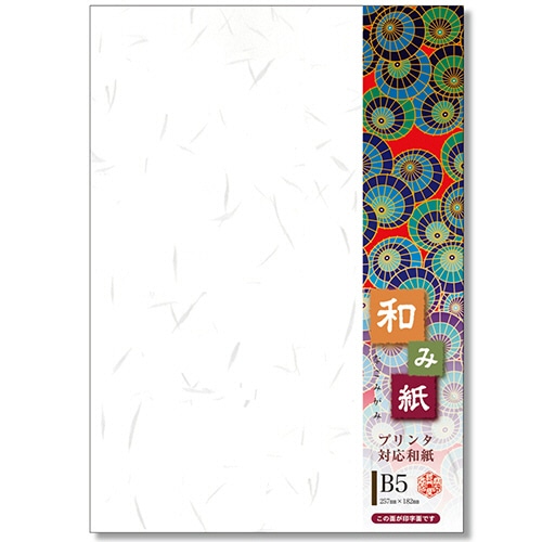 長門屋商店 和み紙 B5 大礼 しろ ナ-751V 100枚/冊（ご注文単位1冊）【直送品】