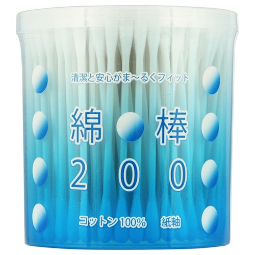 平和メディク 綿棒200(円筒ケース入) 200本/袋（ご注文単位1袋）【直送品】