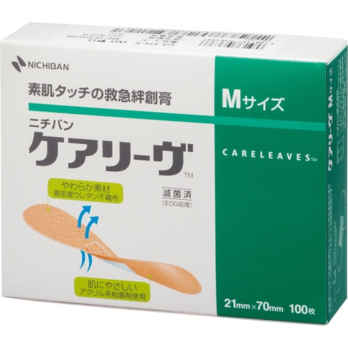 ニチバン ケアリーヴ Mサイズ CLM 100枚/箱（ご注文単位1箱）【直送品】