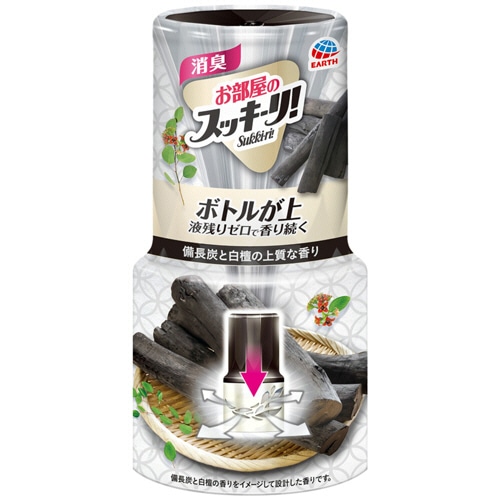アース製薬 お部屋のスッキーリ! 備長炭と白檀 400ml 3個/袋（ご注文単位1袋）【直送品】