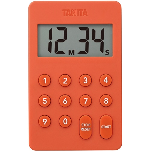タニタ デジタルタイマー100分計 オレンジ TD-415-OR 1個(ご注文単位1個)【直送品】