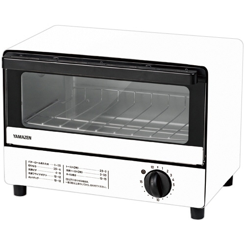 YAMAZEN オーブントースター ホワイト YTR-S90(W) 1台(ご注文単位1台)【直送品】