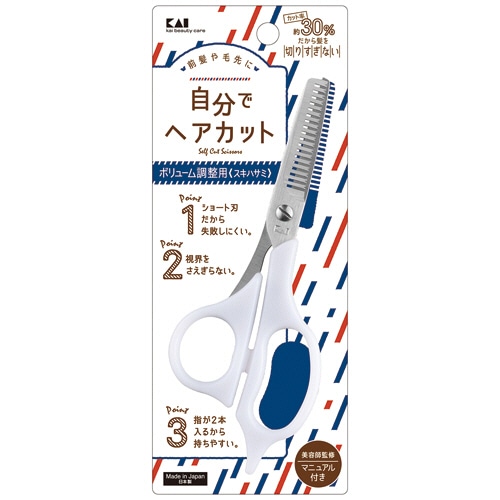 貝印 セルフ用スキハサミ KQ3203 1本（ご注文単位1本）【直送品】