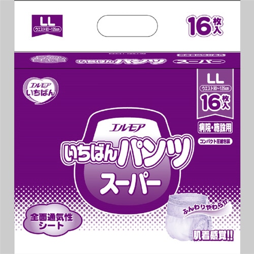 カミ商事 エルモア いちばん パンツ スーパー LL 16枚/袋(ご注文単位1袋)【直送品】