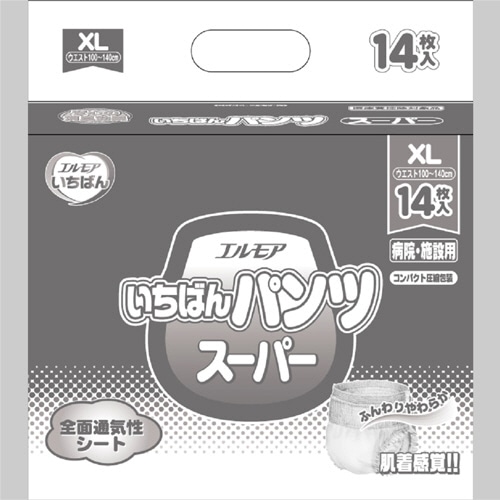 カミ商事 エルモア いちばん パンツ スーパー XL 14枚/袋(ご注文単位1袋)【直送品】