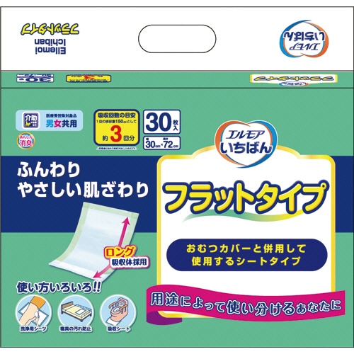 カミ商事 エルモア いちばん フラットタイプ 30枚 6個/袋（ご注文単位1袋）【直送品】