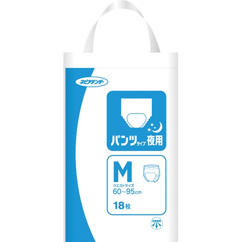 王子ネピア ネピアテンダー パンツタイプ 夜用 M 18枚 4個/袋（ご注文単位1袋）【直送品】
