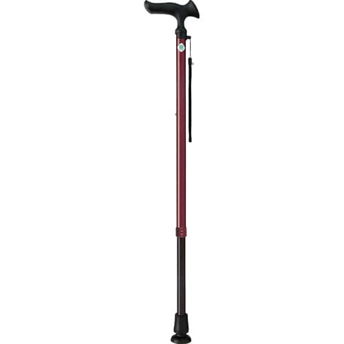 フジホーム ステッキ かるがもE22(伸縮タイプ) レッド WB5127 1本(ご注文単位1本)【直送品】