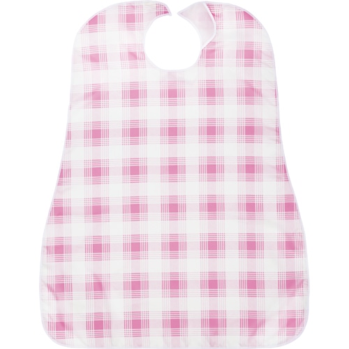 カネモ商事 LOr食事用エプロン ピンクチェック 1枚（ご注文単位1枚）【直送品】