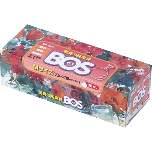 クリロン化成 驚異の防臭袋 BOS 箱型 Mサイズ 白 90枚/箱(ご注文単位1箱)【直送品】