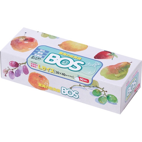 クリロン化成 驚異の防臭袋 BOS 箱型 Lサイズ 白 90枚/箱(ご注文単位1箱)【直送品】