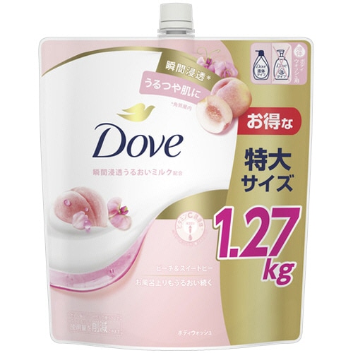 ユニリーバ ダヴ ボディウォッシュ ピーチ&スイートピー つめかえ用 1270g 1個（ご注文単位1個）【直送品】