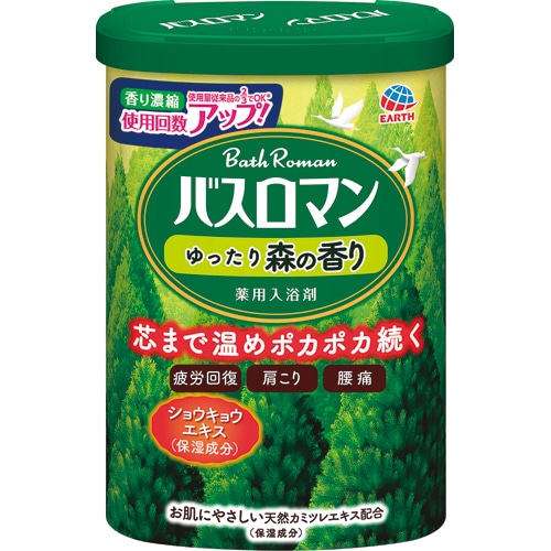 アース製薬 バスロマン ゆったり森の香り 600g 1本(ご注文単位1本)【直送品】