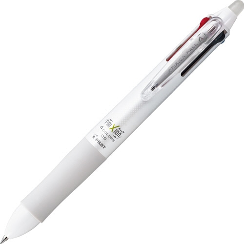 パイロット 多色ゲルインキボールペン フリクションボール4 0.5mm (軸色:ホワイト) LKFB-80EF-W 1本(ご注文単位1本)【直送品】